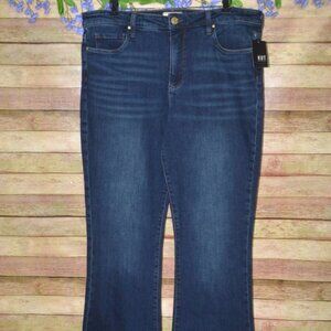 NWT Kut From The Kloth Flare Blue Jeans Size 16 High Rise Ana Fab AB Stretch